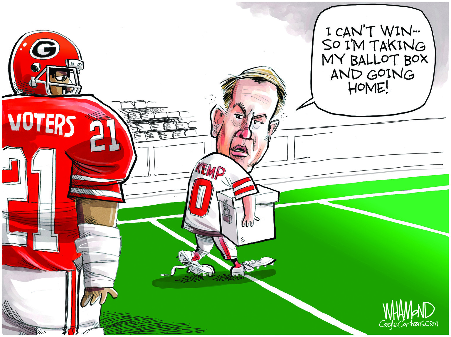Political Cartoon U.S. georgia voting brian kemp&amp;nbsp;