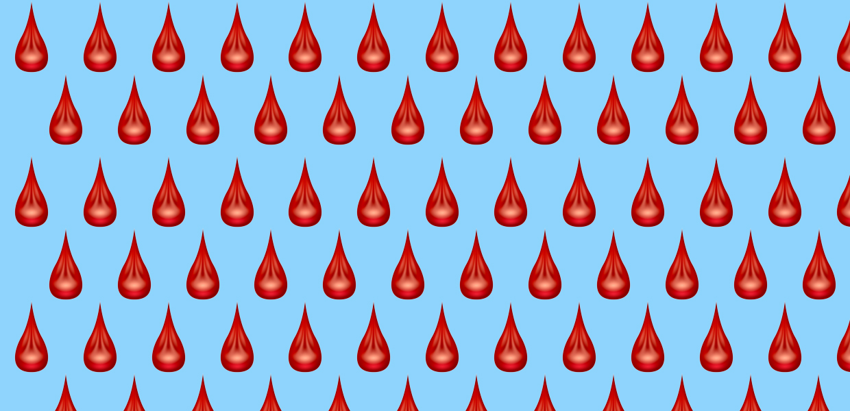 Drop of blood emoji.