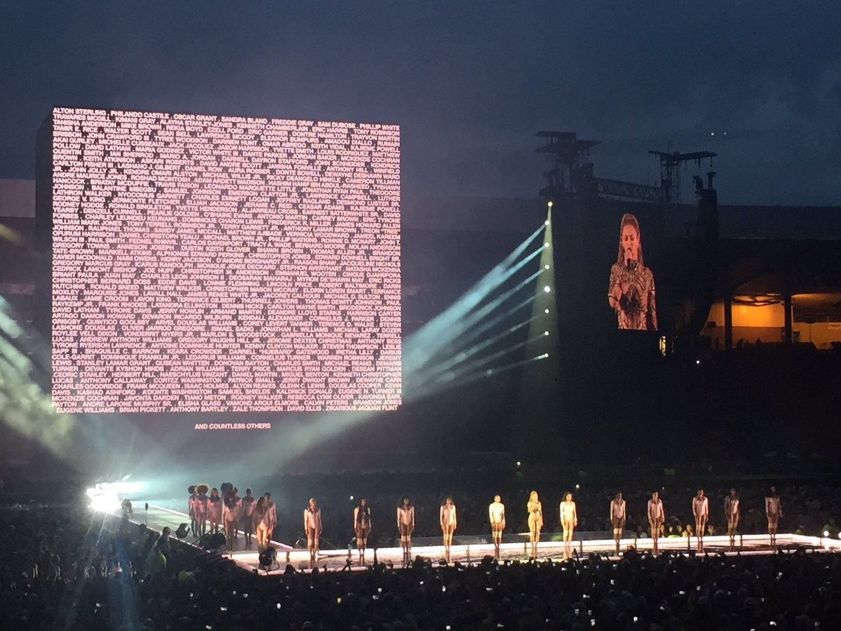 Beyoncé had a moment of silence for victims of police violence during her Thursday concert in Glasgow. 
