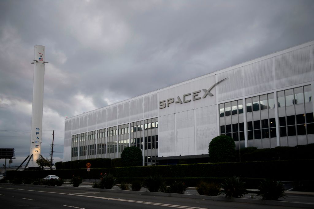 SpaceX headquarters in Hawthorne, California.