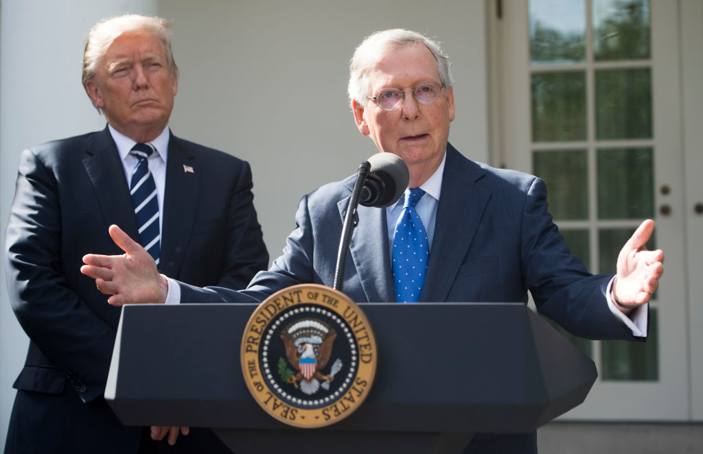Donald Trump and Mitch McConnell.