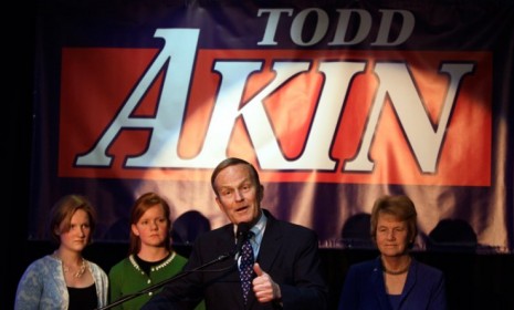 Rep. Todd Akin (R-Mo.), surrounded by his family, announces his candidacy for Senate in May 2011: Now, the embattled Akin has until 5 p.m. on Aug. 21 to drop out of the race without a court b