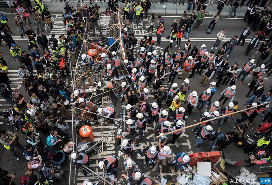 Hong Kong pro-democracy protest site cleared out after 10 weeks