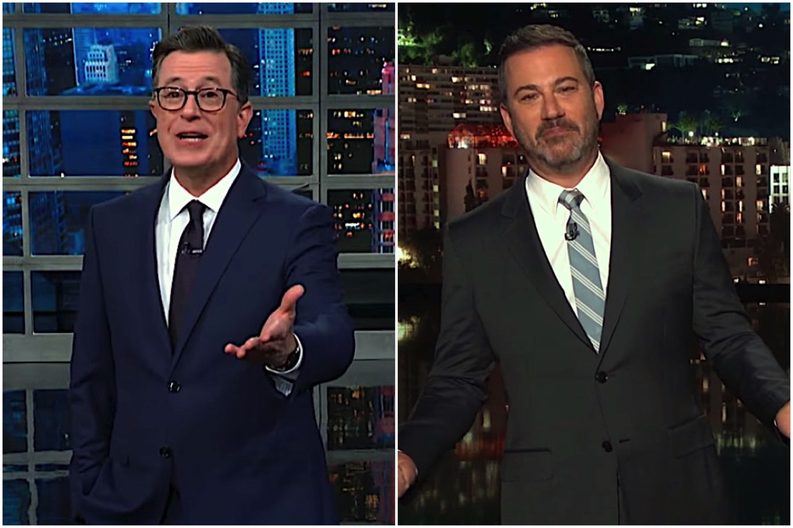 Jimmy Kimmel and Stephen Colbert on Trump&#039;s fake seal