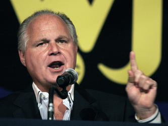 Rush Limbaugh thinks Hillary Clinton may have faked her shoe-throwing incident