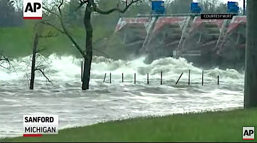 Sanford Dam breach in Michigan