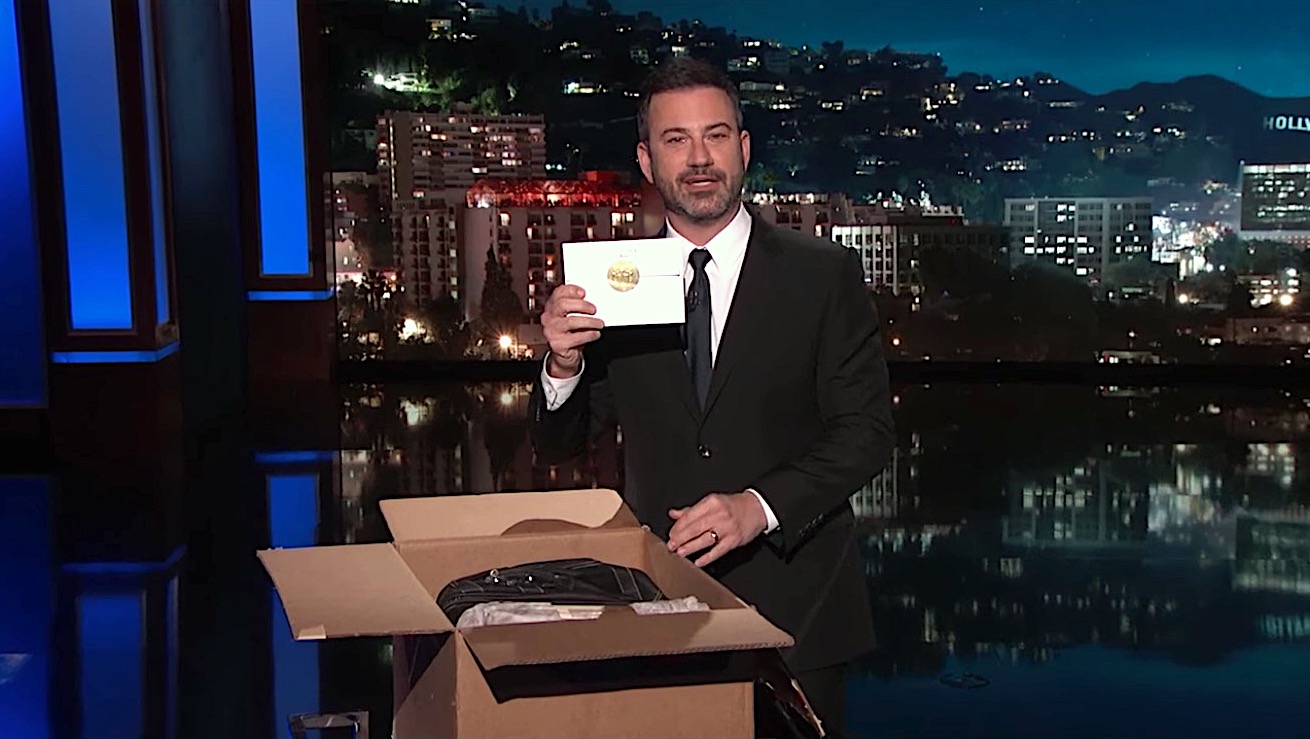 Jimmy Kimmel finds something strange about Trump merch