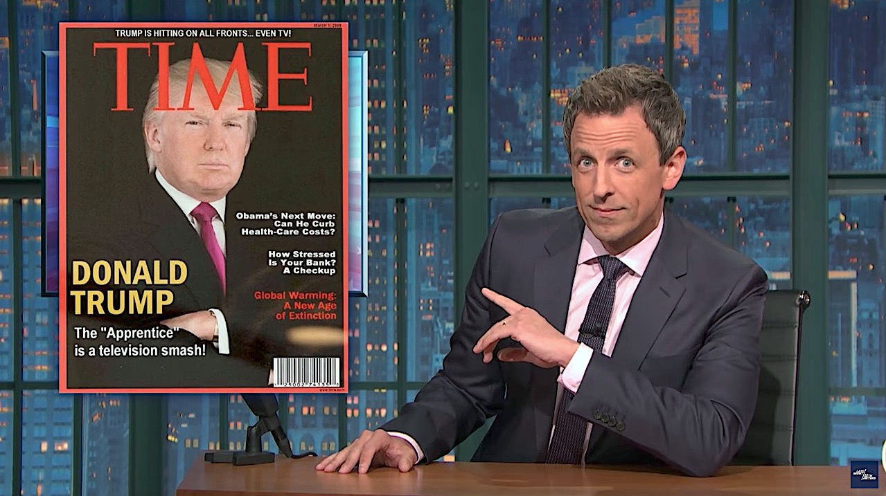 Seth Meyers laughs at Trump and his media obsession