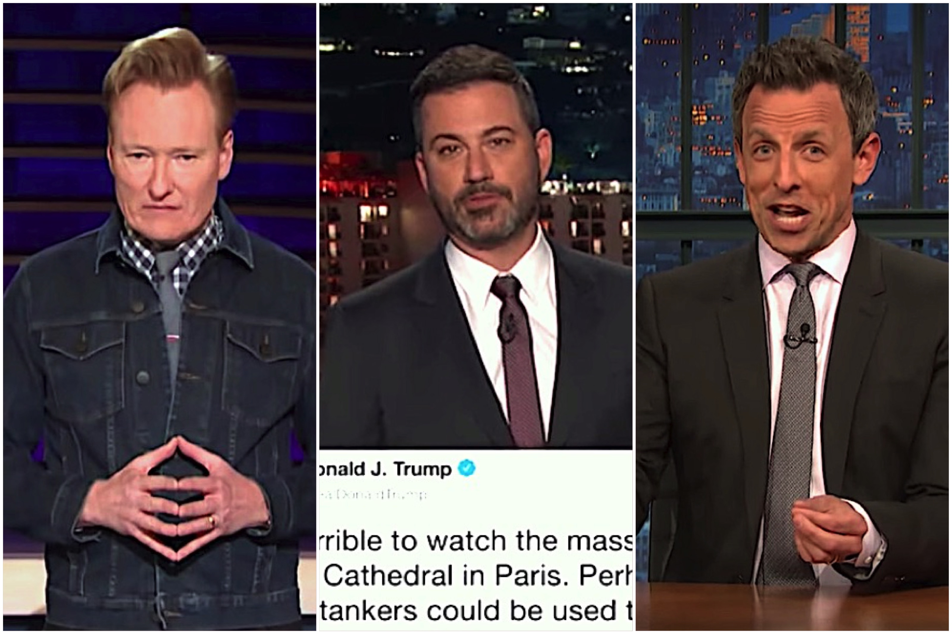 Conan O&#039;Brien and Jimmy Kimmel mock Trump&#039;s Notre Dame advice