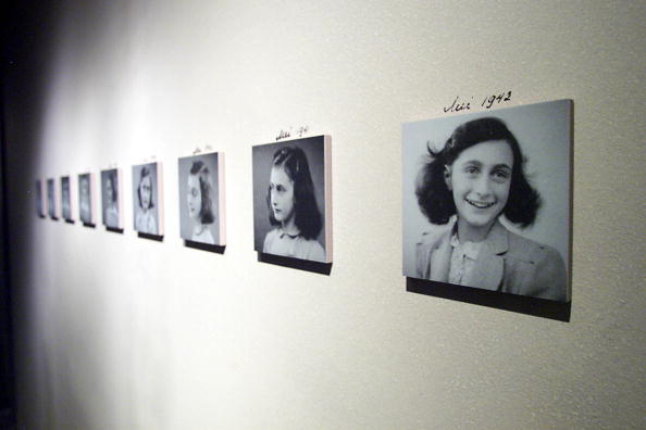 Photos of Anne Frank.