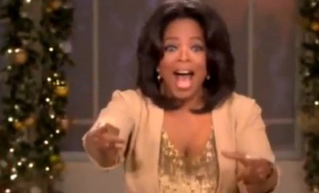 Oprah sent her audience members into an almost alarming frenzy when she announced that each would receive a 2012 VW Beetle.