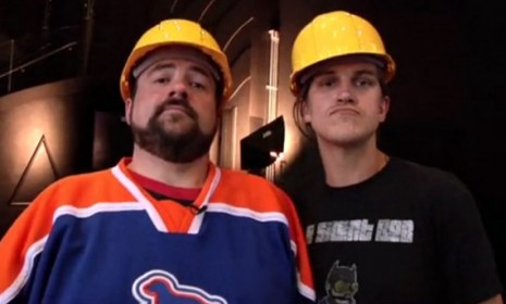 Kevin Smith (left) and Jason Mewes (right) may not be playing Jay and Silent Bob on Hulu&#039;s new streaming show, but they&#039;ll still both feature prominently in the half-hour variety program. 