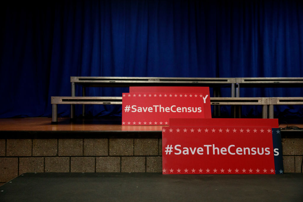 Save the Census signs.