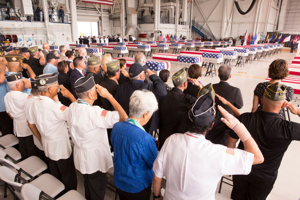 The remains of U.S. service members land in Hawaii