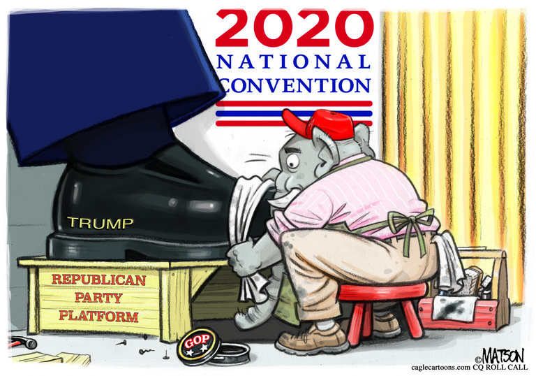 Political Cartoon U.S. Trump GOP RNC