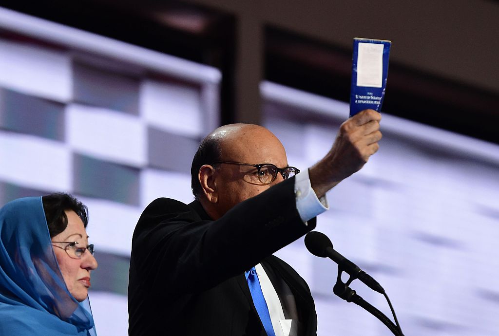 Khizr Khan and his wife Ghazala at the Democratic National Convention