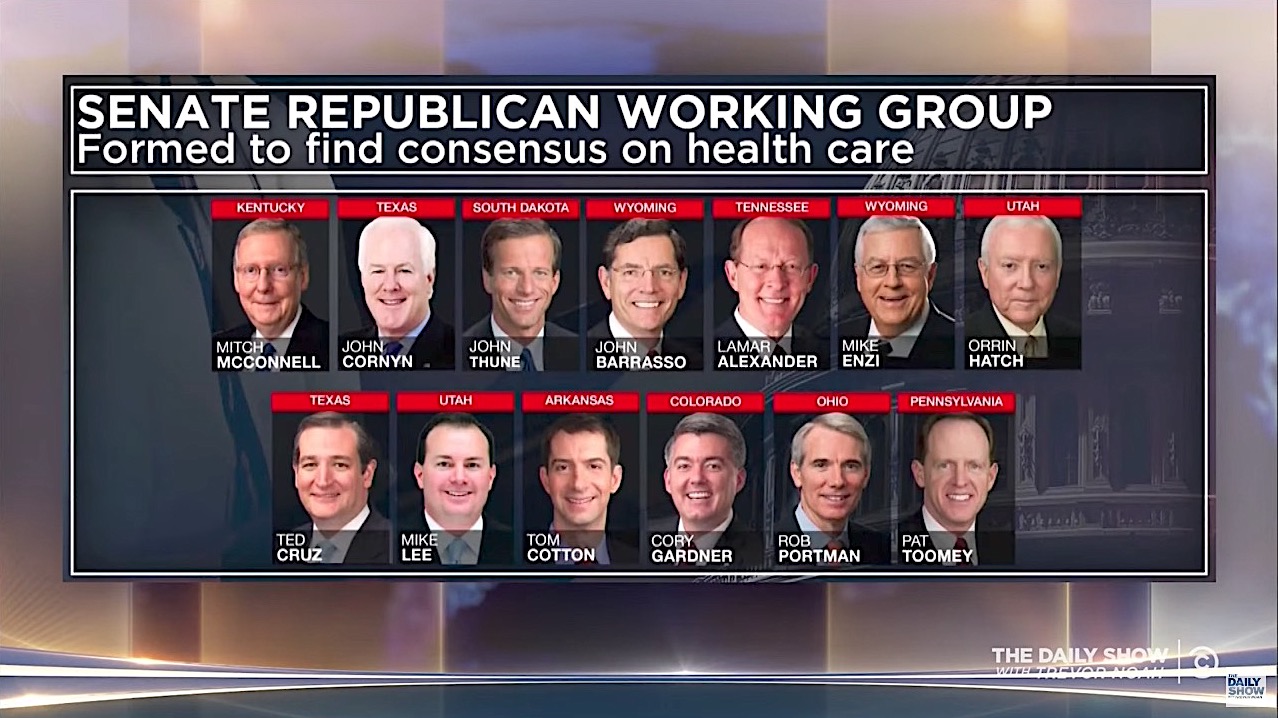 13 male senators will write the Senate GOP health-care bill