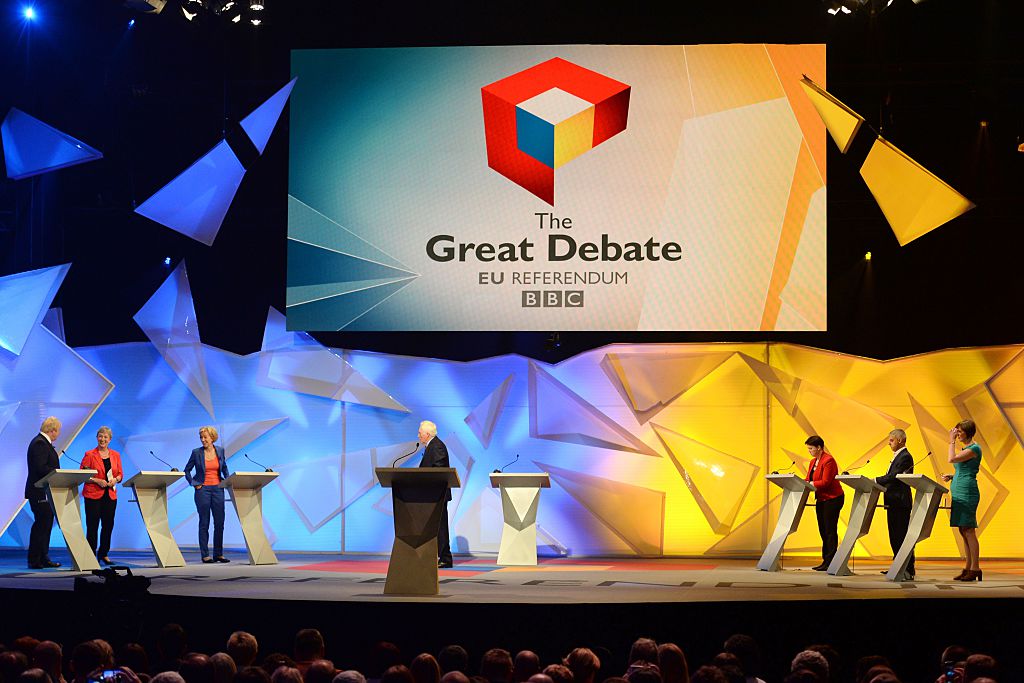 Brexit campaigns argue in debate at Wembley Arena
