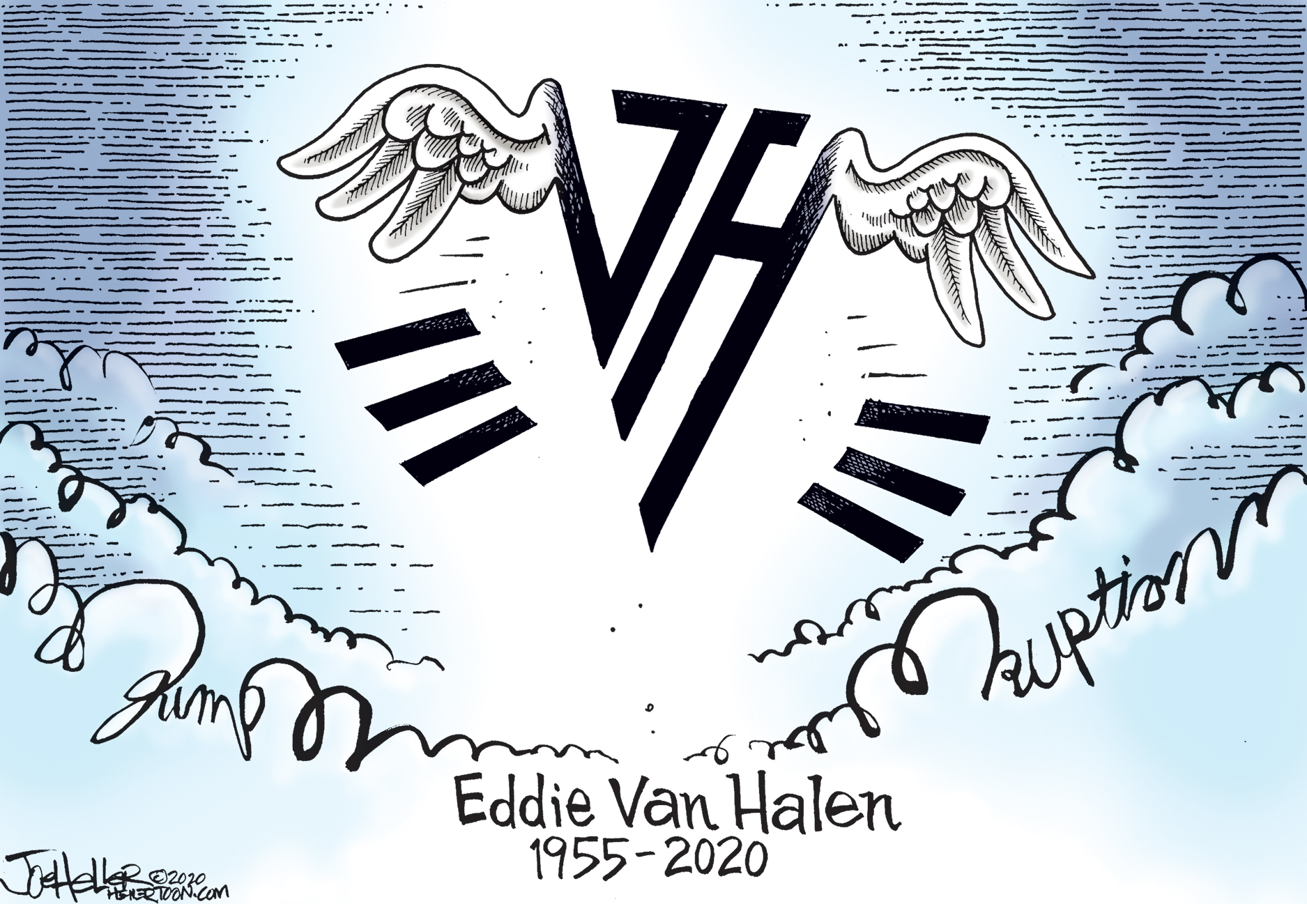 Editorial Cartoon U.S. Eddie Van Halen RIP