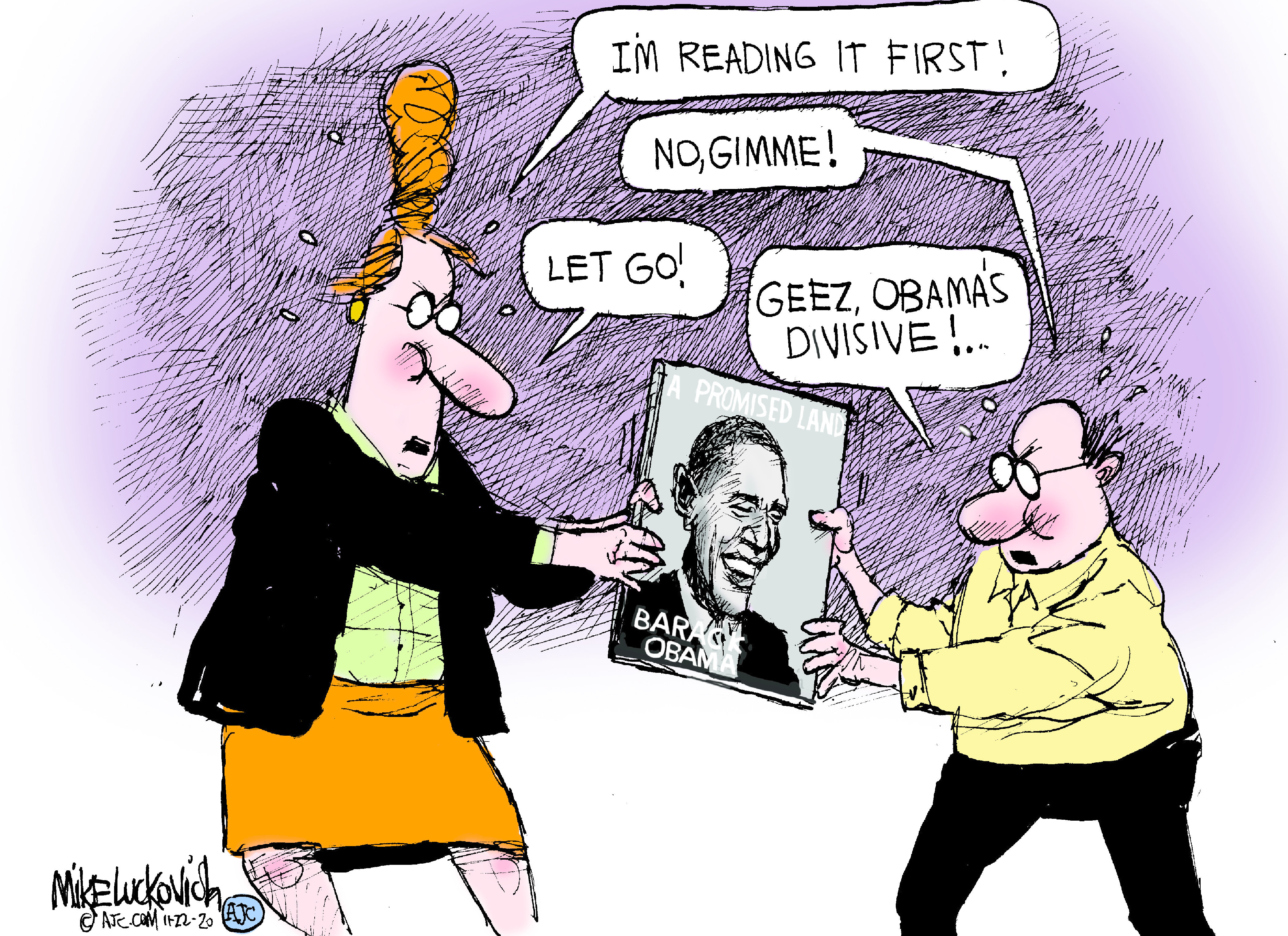 Political Cartoon U.S. Obama A Promised Land memoir