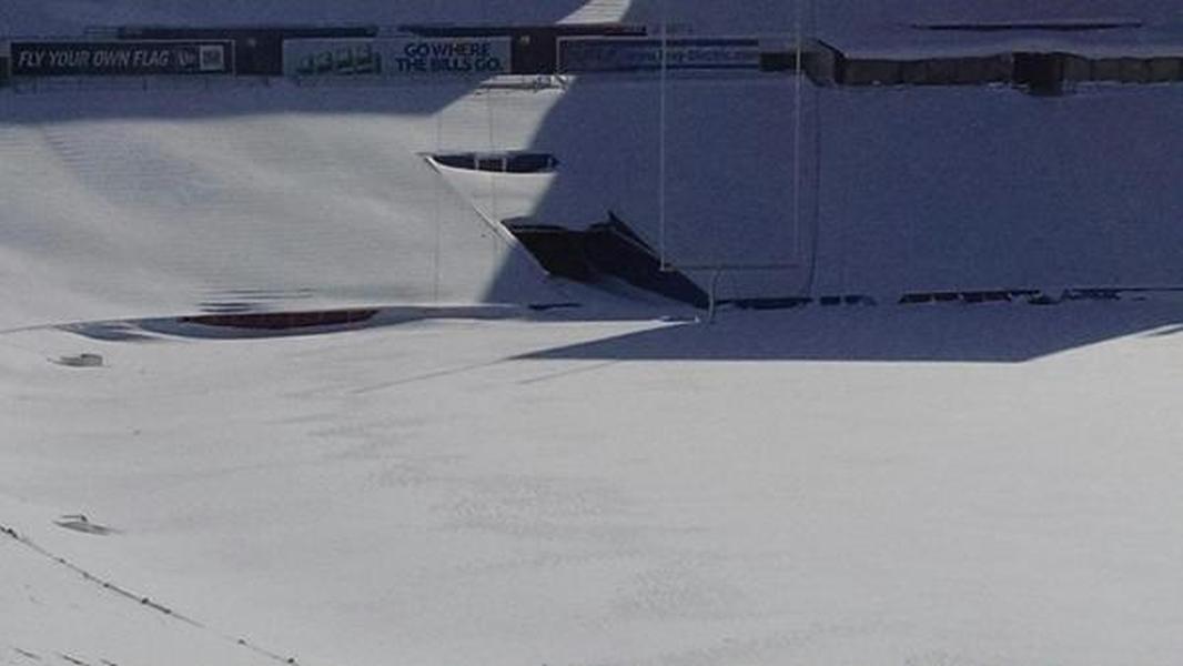 This is what the Buffalo Bills&#039; stadium looks like after being buried by a freak snowstorm