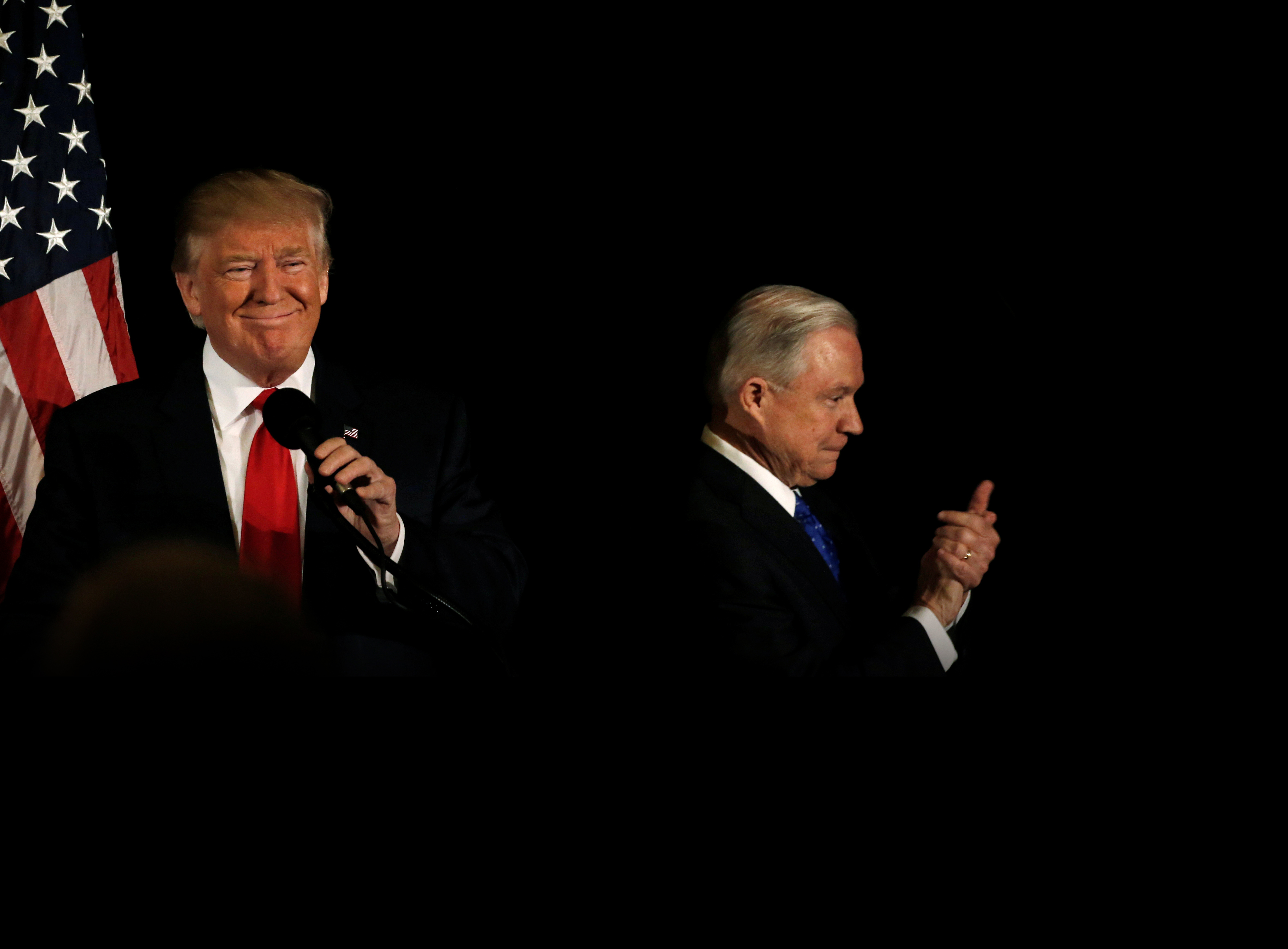 President Trump and Attorney General Jeff Sessions. 