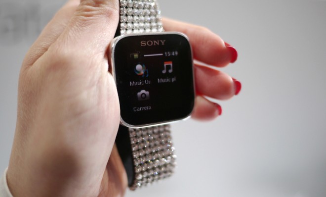 A blinged out Sony Smartwatch