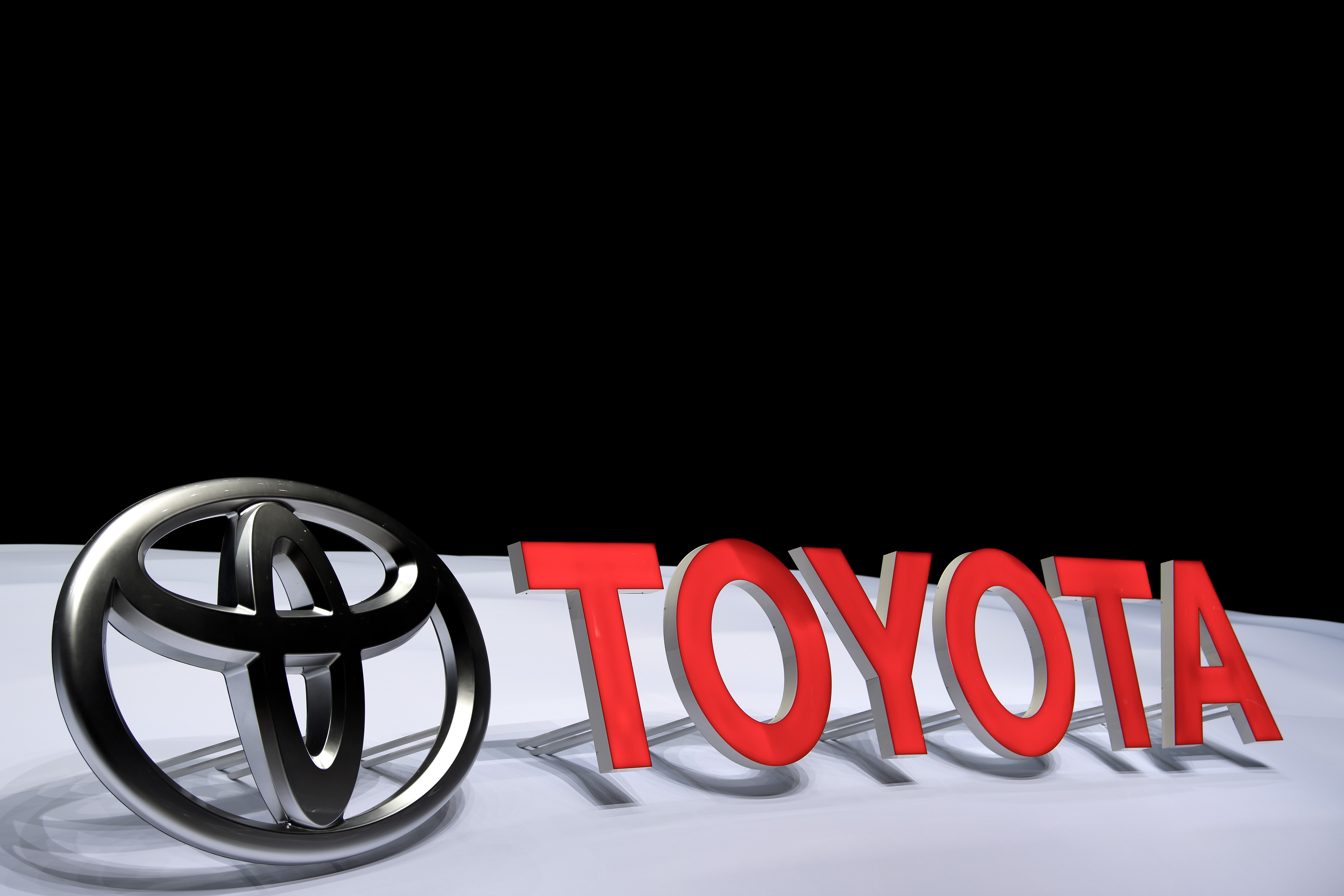The Toyota logo in Geneva