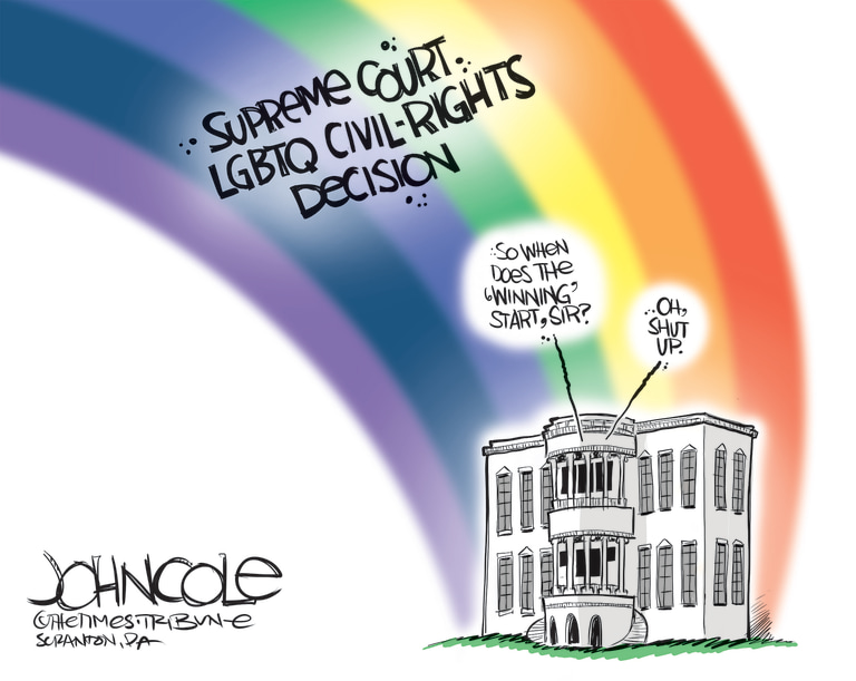 Political Cartoon U.S. Trump white house supreme court LGBTQ ruling