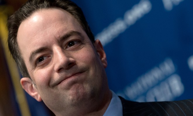 Republican National Committee Chairman Reince Priebus discusses the GOP strategy on March 18.