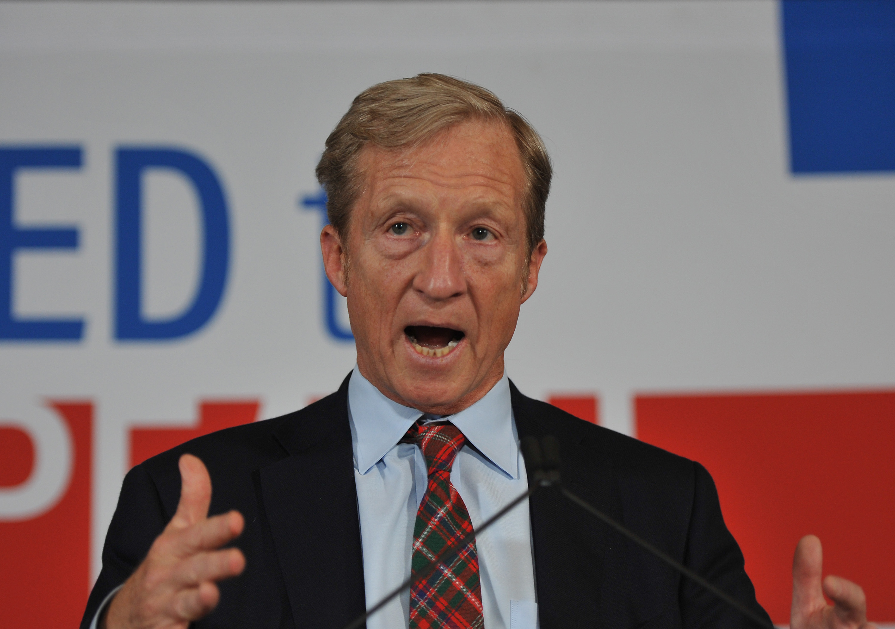 Tom Steyer and his favorite tie.