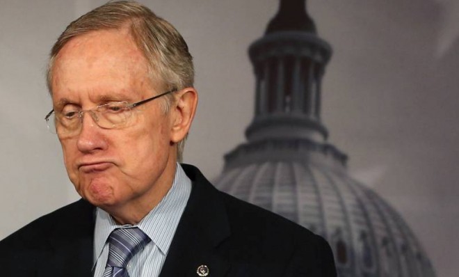 Harry Reid is waiting not so patiently for Ted Cruz to finish.