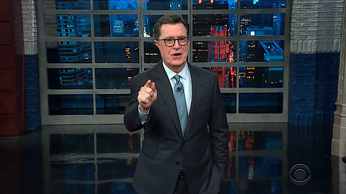 Stephen Colbert accuses Trump of ripping off his Colbert Report character