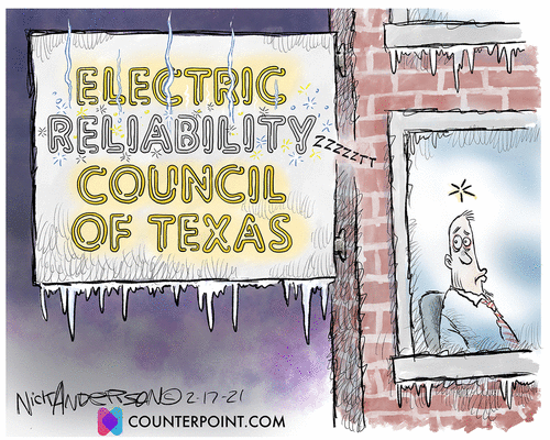 Editorial Cartoon U.S. texas electricity power outages
