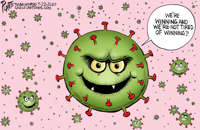 Editorial Cartoon U.S. coronavirus winning