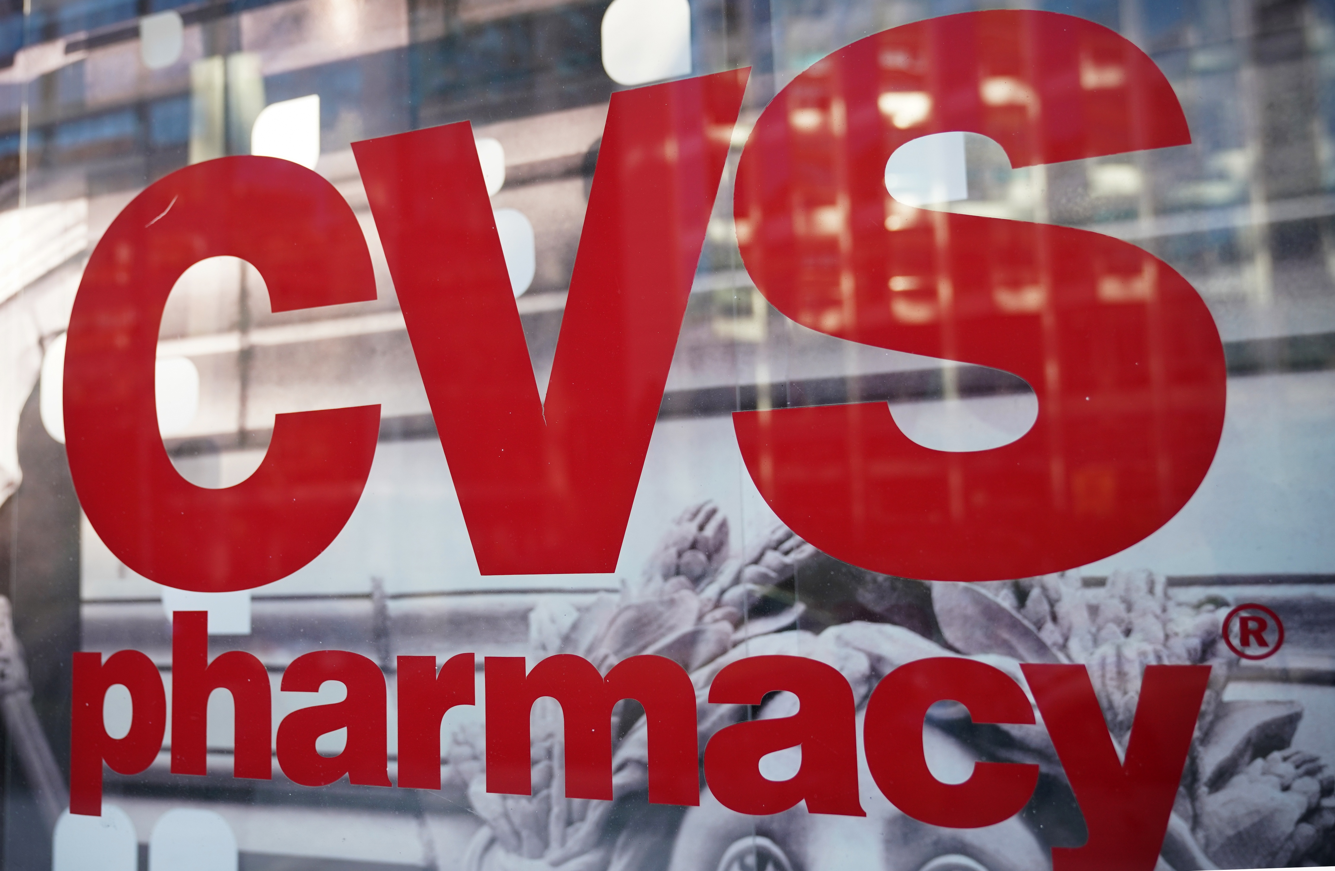 The CVS logo on a store in Washington, D.C.