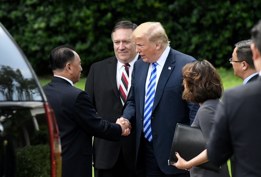 President Trump meets with a Kim Jong Un aide. 