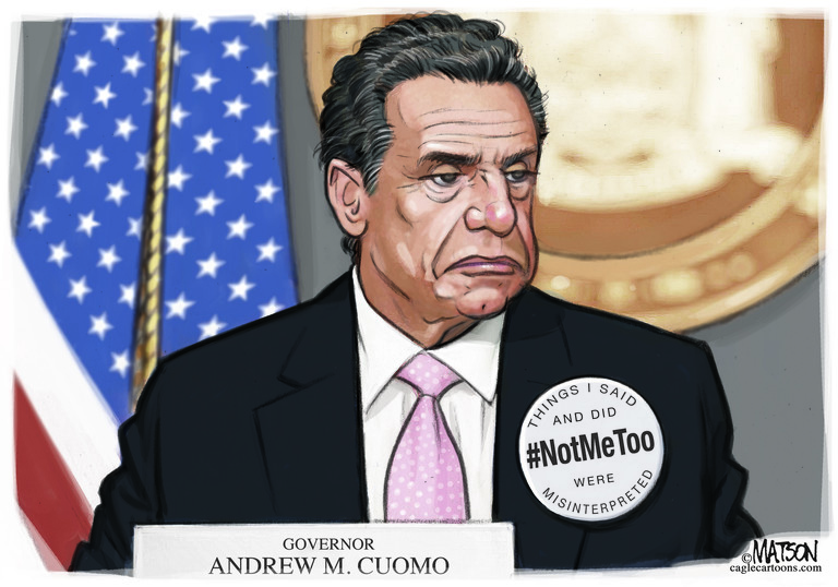 Political Cartoon U.S. andrew cuomo metoo