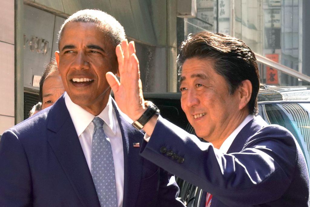 Former President Obama with Japanese Prime Minister Shinzo Abe