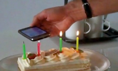The iPhone &quot;Blower&quot; app allows you to blow out birthday candles - without ever taking a breath