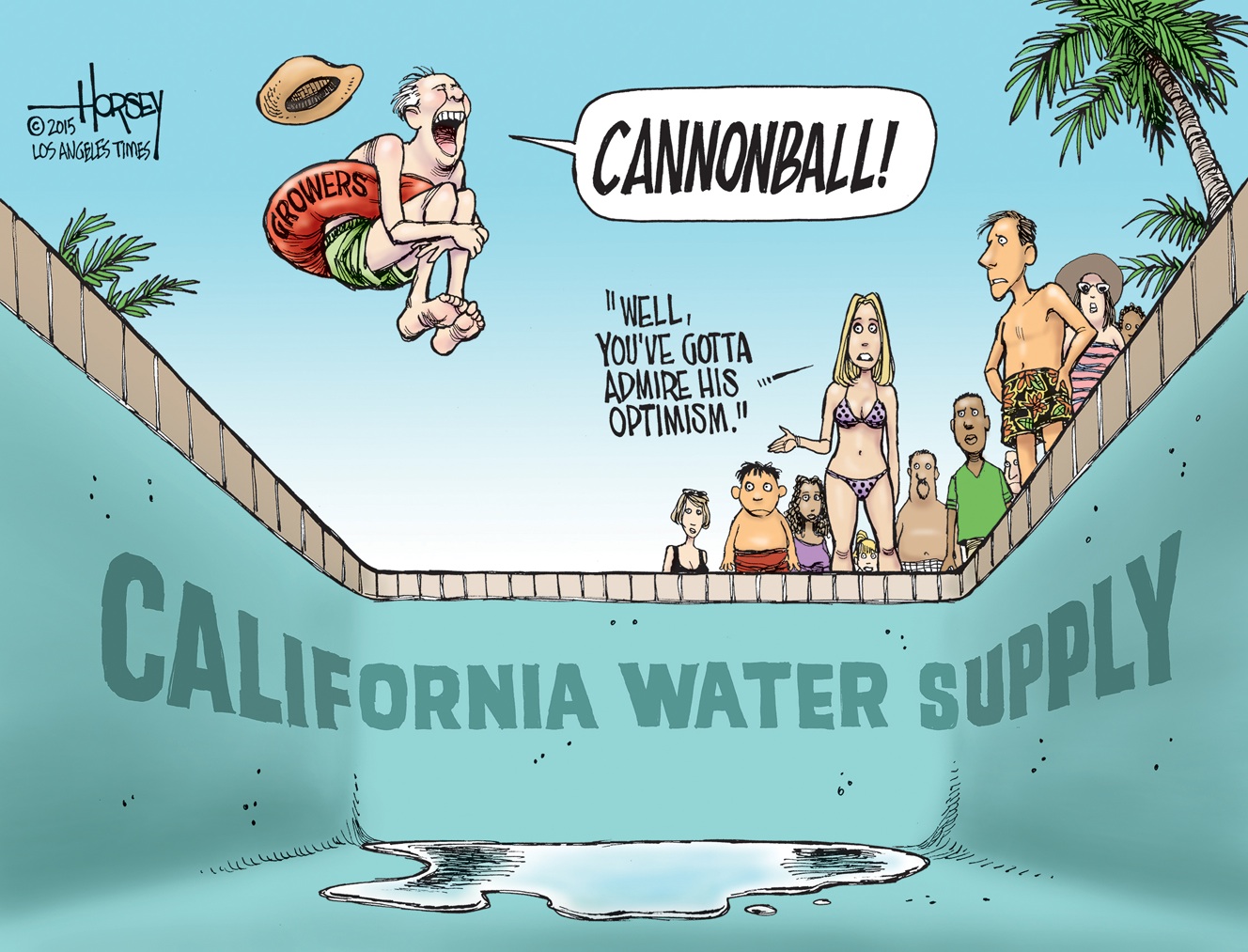 Editorial cartoon . California drought