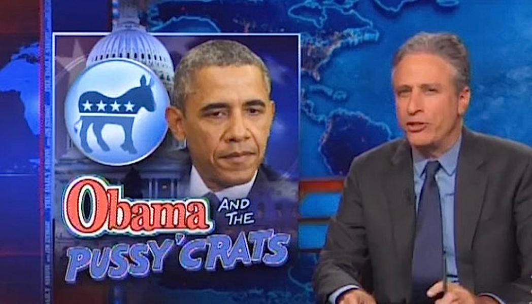 Jon Stewart pointedly notes the flaw in the Democrats&#039; failed &#039;chickensh-t gambit&#039;