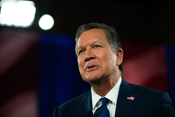 Kasich says Trump should be glad Jon Stewart is not on the air. 