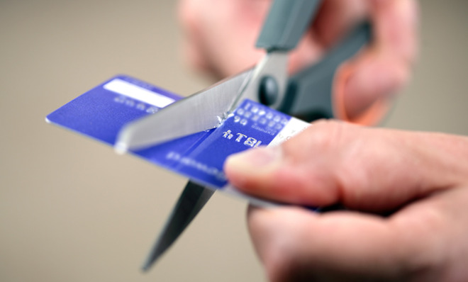 Cutting up credit card