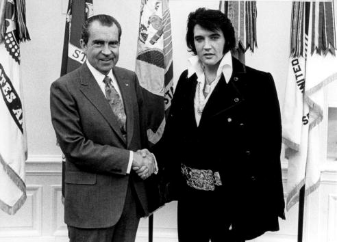 Richard Nixon and Elvis.