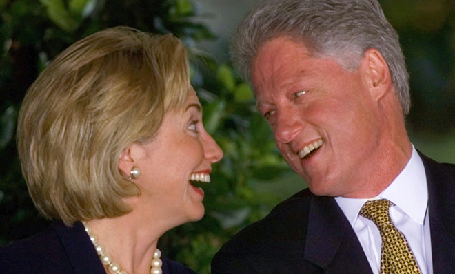 Bill and Hillary Clinton, 1998