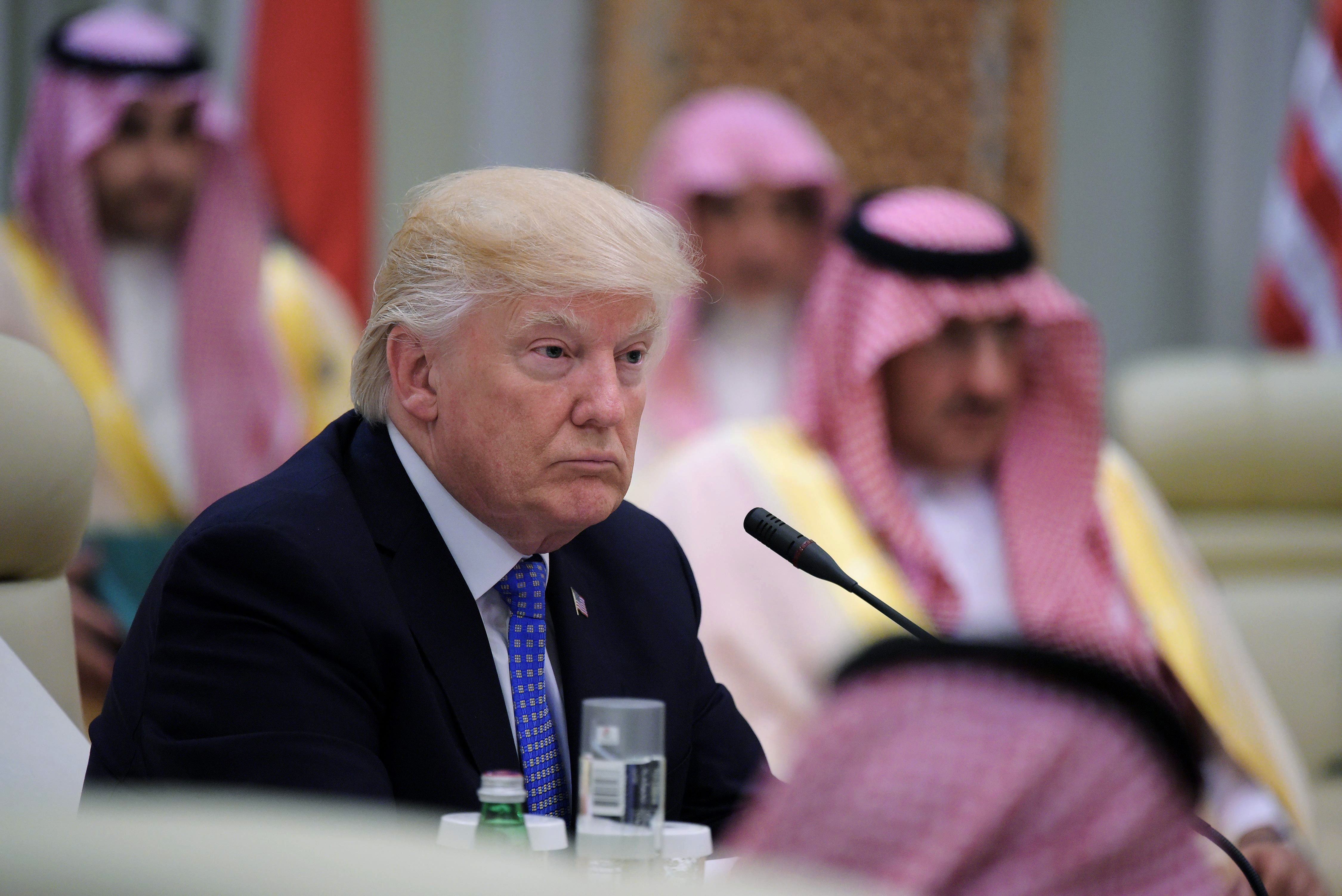 President Trump attends a conference in Riyadh