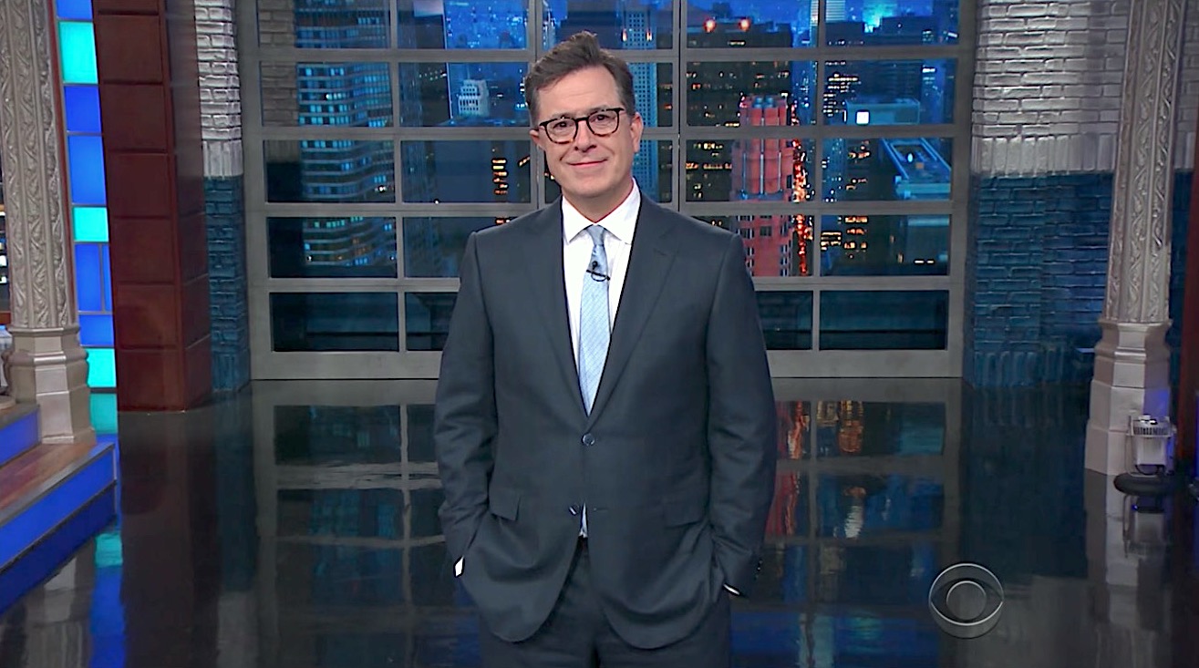 Stephen Colbert talks bump stocks