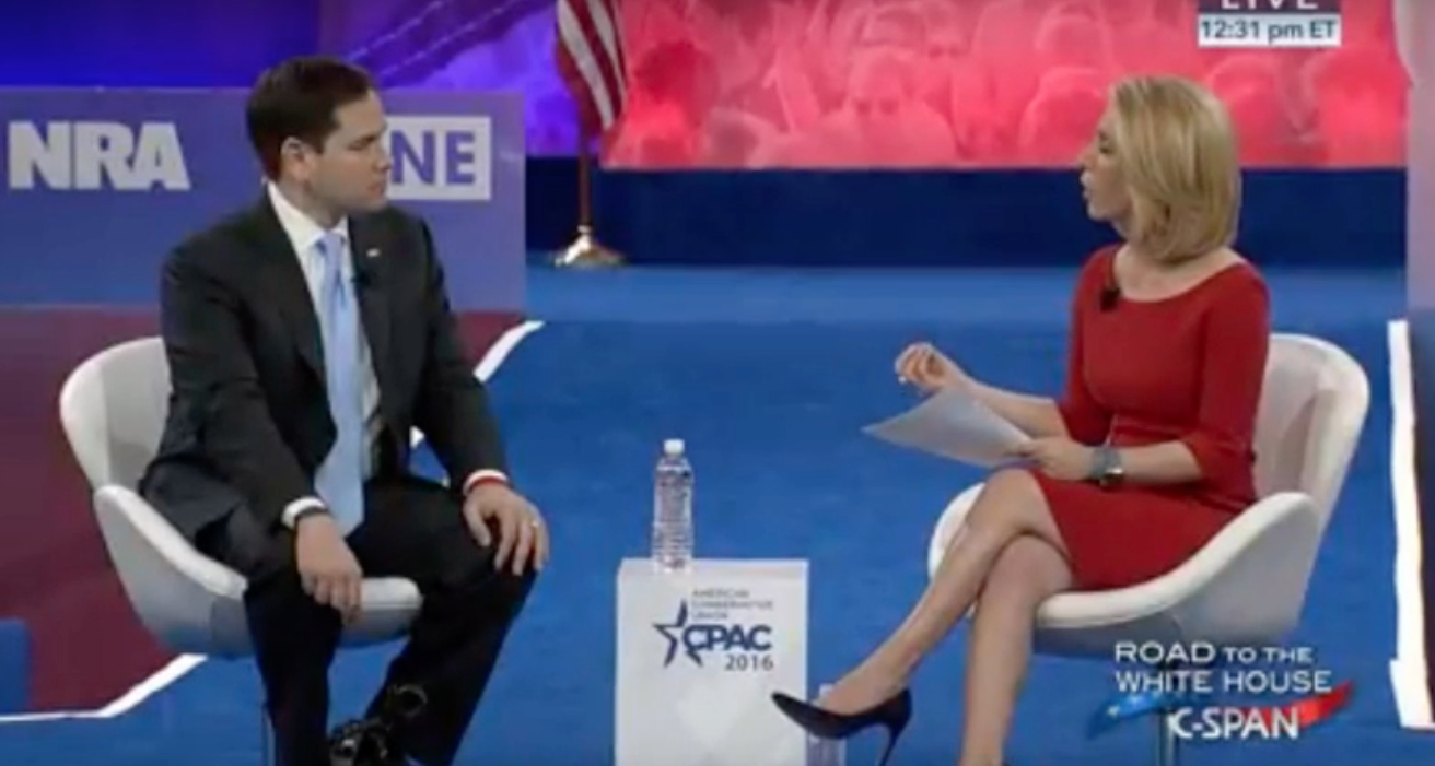 Marco Rubio takes questions from CNN reporter Dana Bash at CPAC 2016
