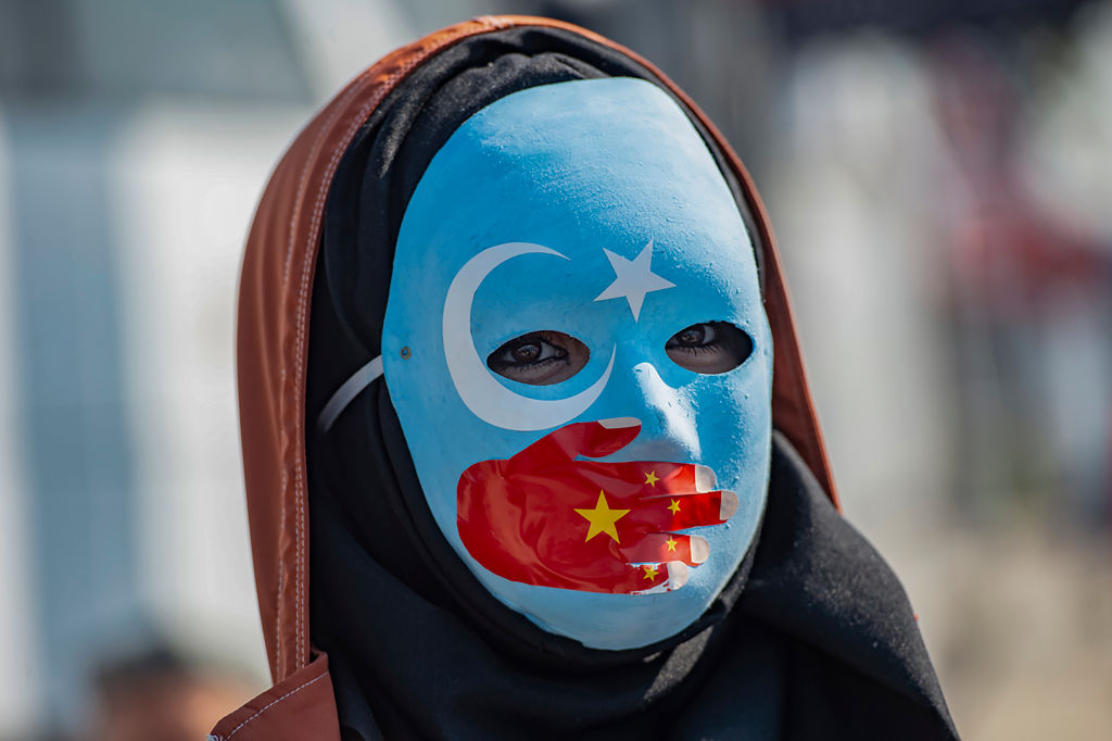 Pro-Uighur protesers in Istanbul